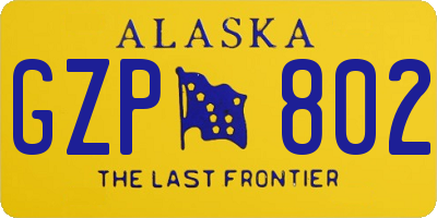 AK license plate GZP802