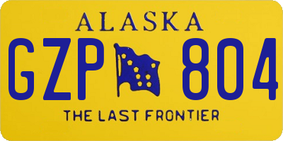 AK license plate GZP804