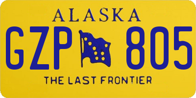 AK license plate GZP805