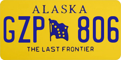 AK license plate GZP806