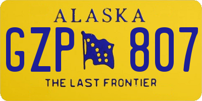 AK license plate GZP807