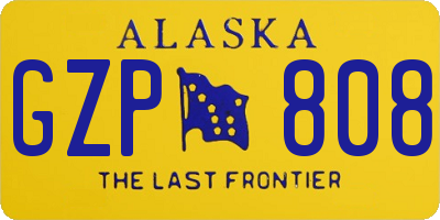 AK license plate GZP808