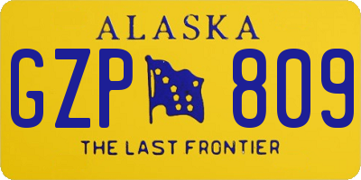 AK license plate GZP809