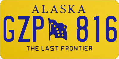 AK license plate GZP816
