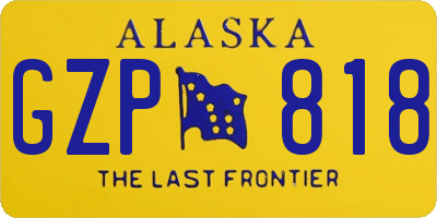 AK license plate GZP818