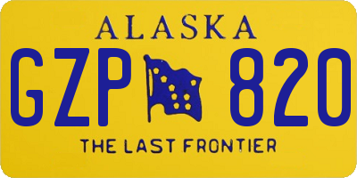 AK license plate GZP820