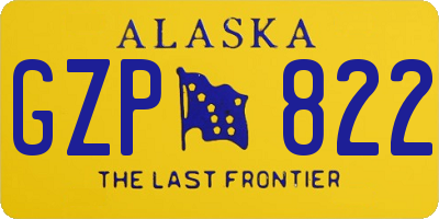 AK license plate GZP822