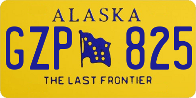 AK license plate GZP825