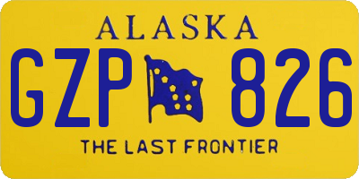 AK license plate GZP826