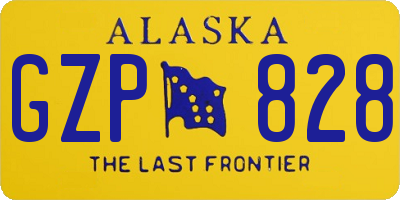 AK license plate GZP828