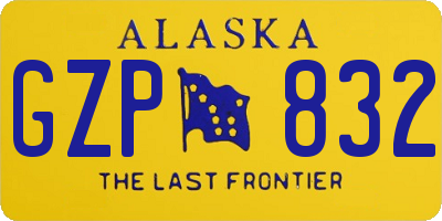AK license plate GZP832