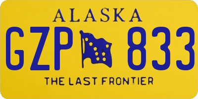 AK license plate GZP833