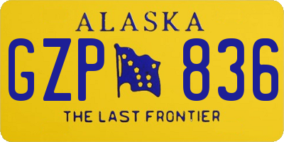 AK license plate GZP836
