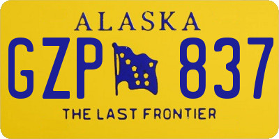 AK license plate GZP837