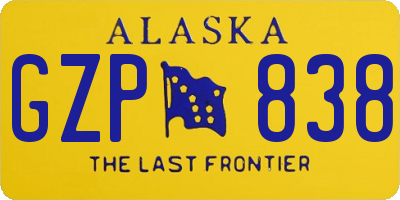 AK license plate GZP838