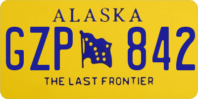 AK license plate GZP842