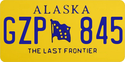 AK license plate GZP845