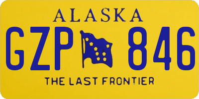 AK license plate GZP846