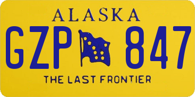 AK license plate GZP847