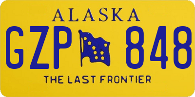 AK license plate GZP848