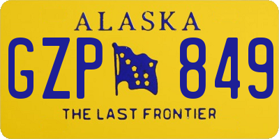 AK license plate GZP849