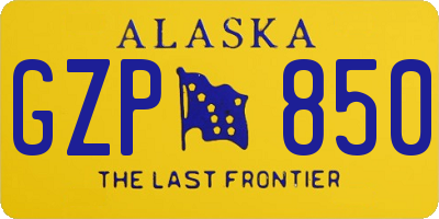 AK license plate GZP850