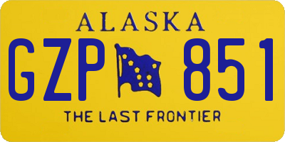 AK license plate GZP851