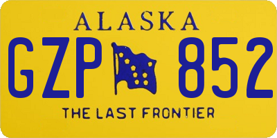 AK license plate GZP852