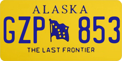 AK license plate GZP853