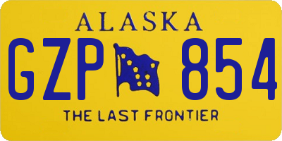 AK license plate GZP854