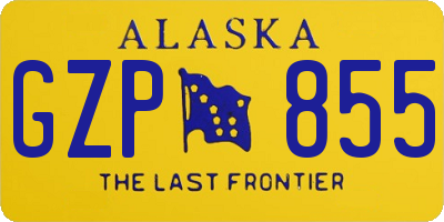 AK license plate GZP855