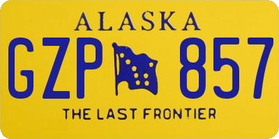 AK license plate GZP857