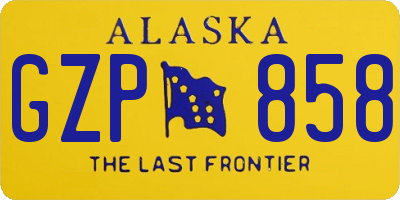 AK license plate GZP858