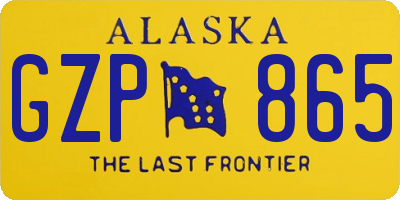 AK license plate GZP865