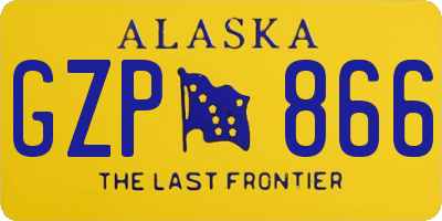AK license plate GZP866
