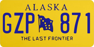 AK license plate GZP871