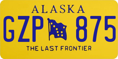 AK license plate GZP875