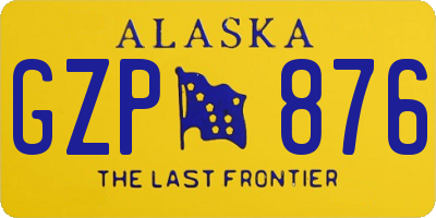 AK license plate GZP876