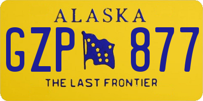 AK license plate GZP877