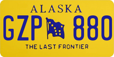 AK license plate GZP880