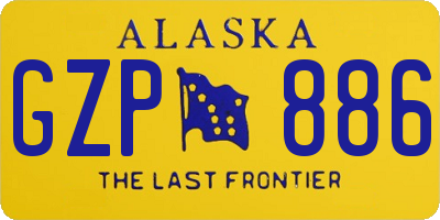 AK license plate GZP886