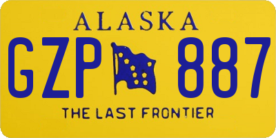 AK license plate GZP887