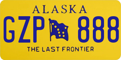 AK license plate GZP888
