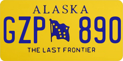 AK license plate GZP890