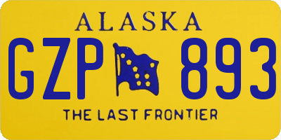 AK license plate GZP893