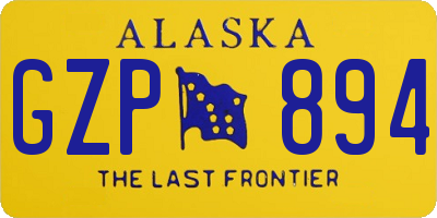 AK license plate GZP894