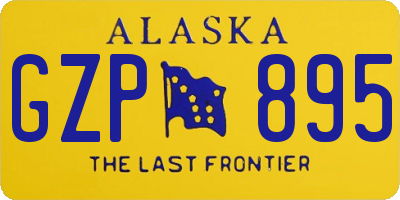 AK license plate GZP895
