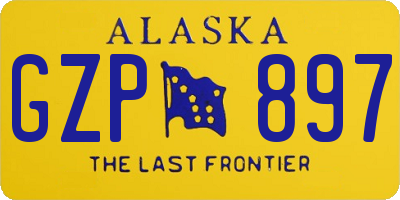 AK license plate GZP897