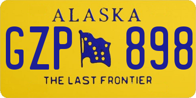AK license plate GZP898
