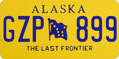 AK license plate GZP899